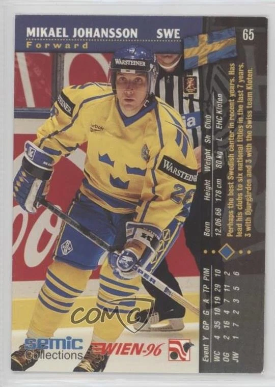1996 Semic Wien Mikael Johansson #65 - Image 2 of 2