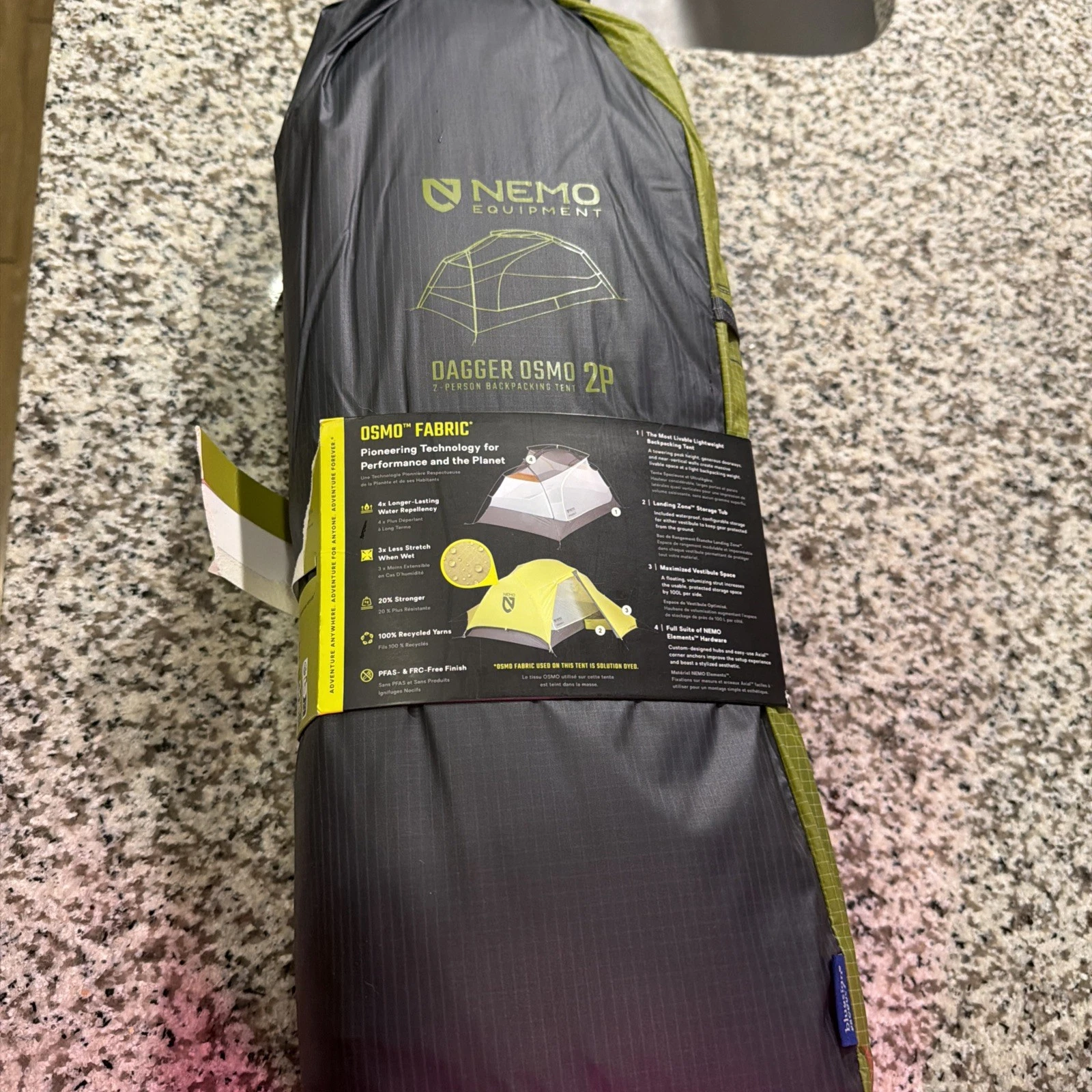Nemo Dagger OSMO 2P Backpacking Tent - 2 Person - Birch Bud -NEW - Free Shipping