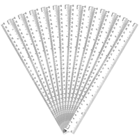 12 StüCk Kunststoff Lineal 30Cm/12 Zoll, Transparentes Messlineal Aus Kunststoff