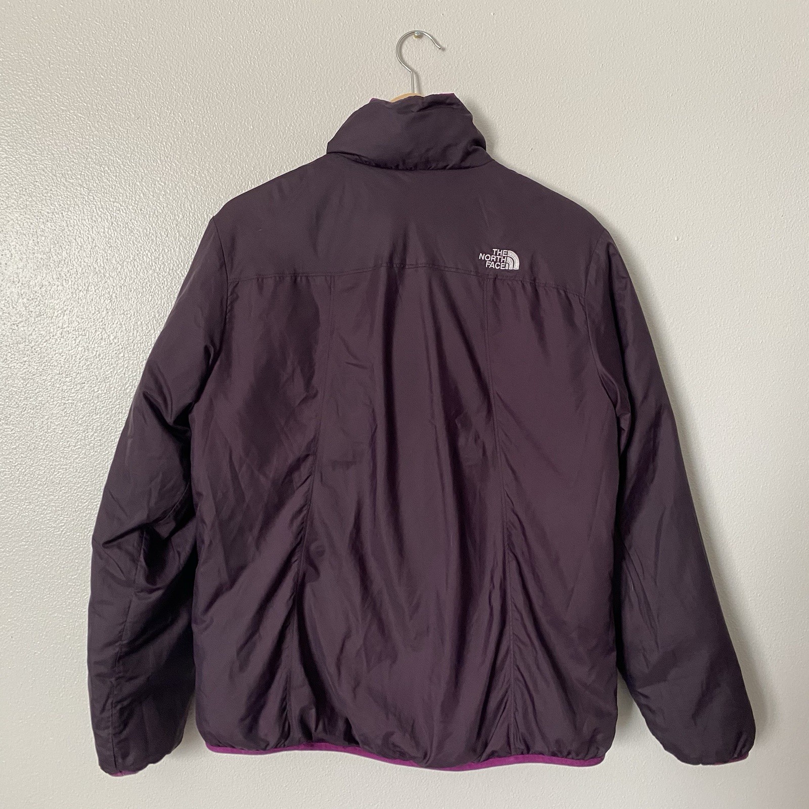 The North Face 550 Purple Reversible Down Puffer Jacket Women’s Medium thumbnail 6
