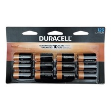 New  Duracell Lithium 123 3V CR17345 Battery 12 pack