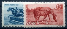 SAAR 1949 265-266 ** POSTFRISCH TADELLOS SATZ PFERDE 35&euro;(49789