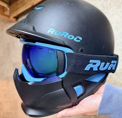 RuRoc Snowboard Helmet BLUE ICE Size M/L