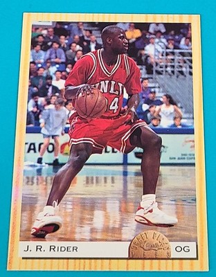 1993 Classic Draft Picks RC #4 J.R. Rider UNLV BASKETBALL Card M6