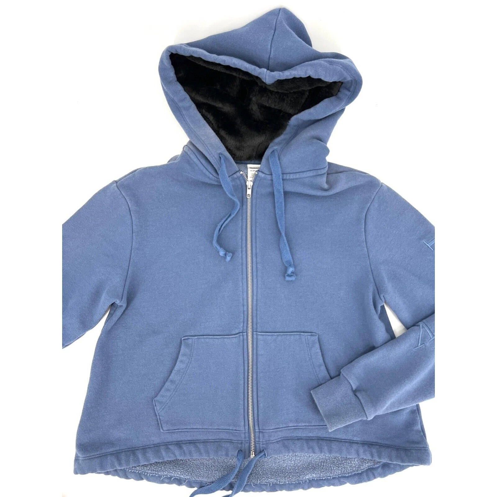 UNDERCOVER Felpa con cappuccio Victoria's Secret ROSA foderata in pelliccia sintetica logo XS