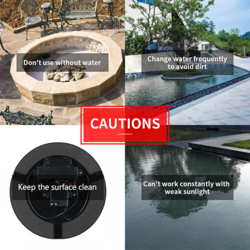 Solar Powered Fountain Water Pump Night Floating Pool Bird Bath Kit with 6 LED - Picture 18 of 20