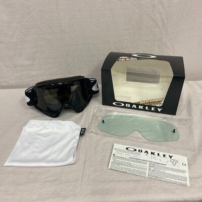 Oakley O Frame MX Sand Off-Road Goggles Jet Black Frame w/ Smoke & Clear Lens