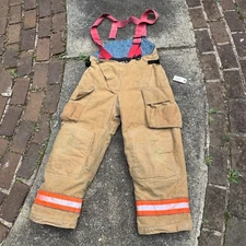 Globe Firefighters Pants Men 38x30 Turnouts Bunker Gear PPE GX 7 Suspenders Bib