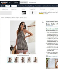 SHEIN (Sz L) Black Red Orange Geo Print Flowy Halter Dress