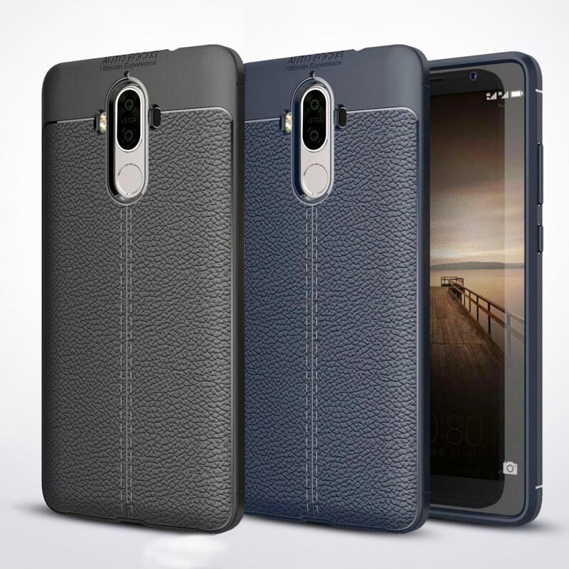 For Huawei Mate 9 10 10Pro Mate RS Soft Leather Texture Rubber case back cover-image
