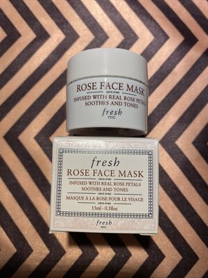 fresh Rose Face Mask Travel Size .5oz / 15ml New in Box ~ Free Shipping ~