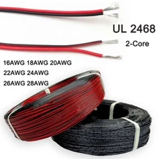 UL 2468 Electronic Wire 16-28AWG 2-Core PVC Parallel Flexible Flat Ribbon Cable