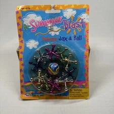 VTG Agglo Corp Deluxe Jax & Ball Toy/Game Metallic Style Jacks NEW