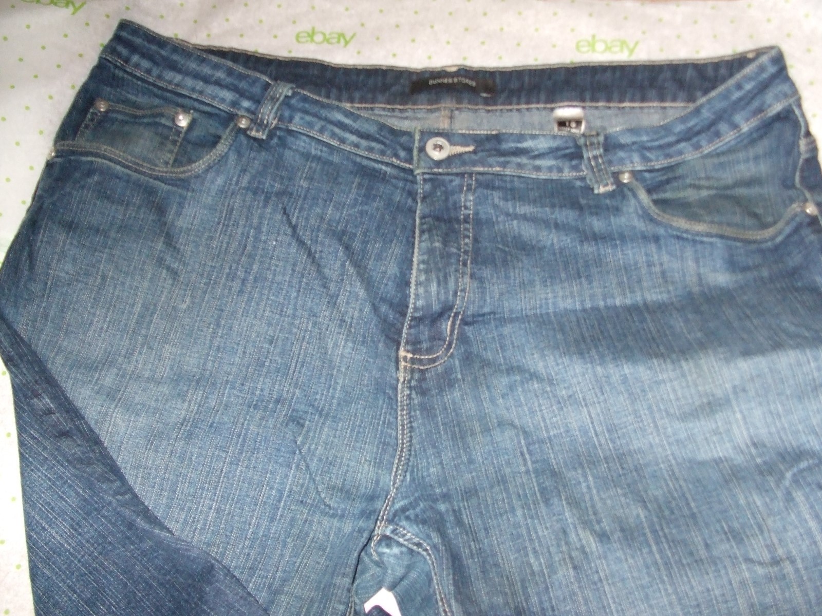 64 DUNNES STORES ST.BERNARD 38/29 18R STRAIGHT LEG jeans Med WASH PRO