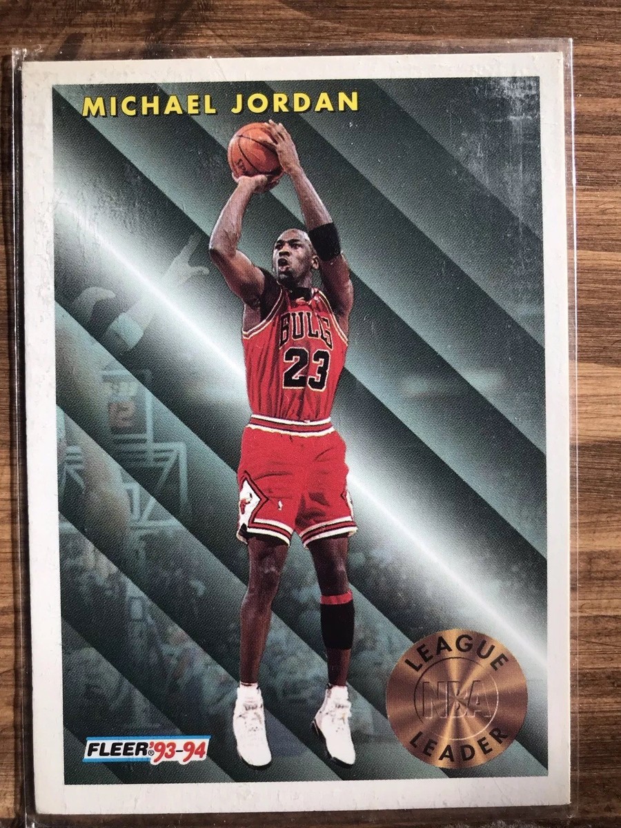 MICHAEL JORDAN 1993-94 Fleer #224 NBA LEAGUE LEADER Chicago Bulls
