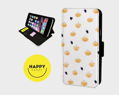 SPINNEN UND KÜRBISSE - Kunstleder Klapp Handy Hülle Cover - iPhone/Samsung