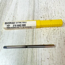 NIB Morse Tools USA 21233 No. 1601 Straight Flute Hand Reamer Size 3/16" HSS