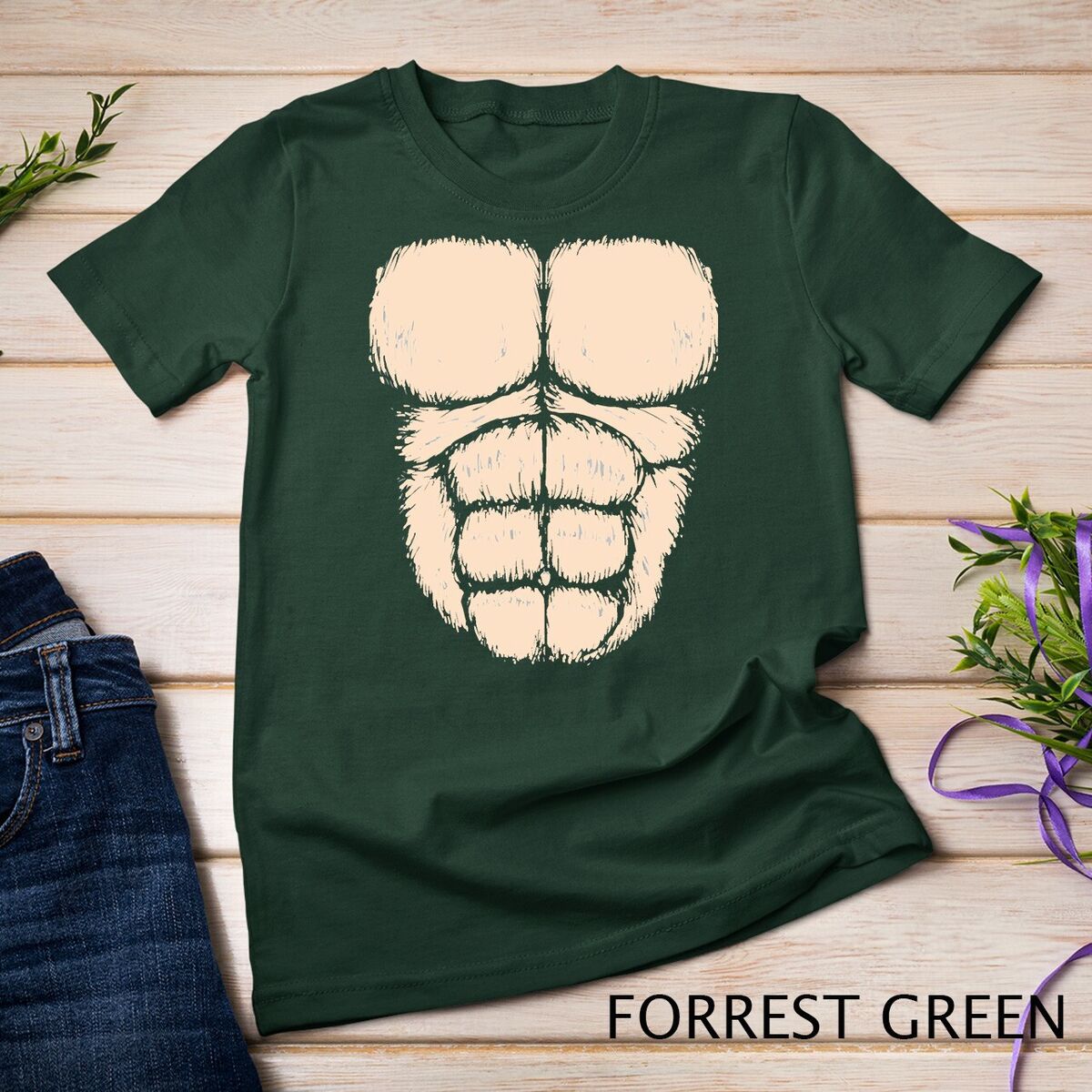 Funny Monkey Gorilla Chest Costume Halloween T-Shirt