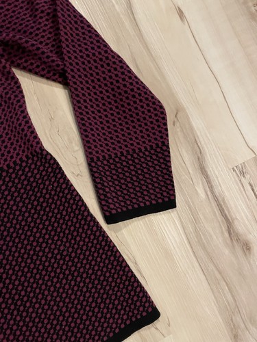 Pendleton Strick Blazer Cardigan Damen Gr. Medium Petite Cotton Schwarz Burgund - Bild 5 von 8
