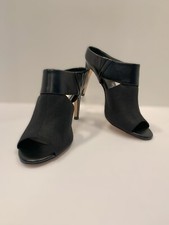 Calvin Klein Sachet Black Satin Siletto Slip on Heels Size 8