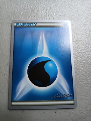 pokemon 2016 world championship 2013 signed energy card Water