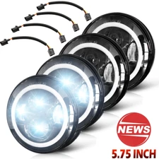 4PCs 5.75" inch Round LED Headlights DRL High-Low Beam fits Jaguar XJ6 XJS XJ12