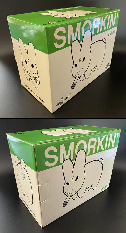 Frank Kozik подписанный Kidrobot 10 «GID синий Smorkin' Labbit INSC с автографом гордость - Изображение 3 из 4