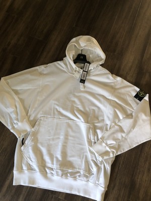 supreme x stone island hoodie white