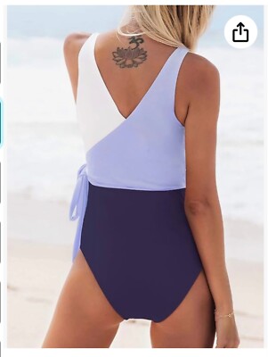 CUPSHE Women's One Piece Swimsuit Tummy Control Tie Side Bathing Suit