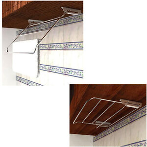 details about stainless slide kitchen dish wash cloth drying rack under cabinet mount
