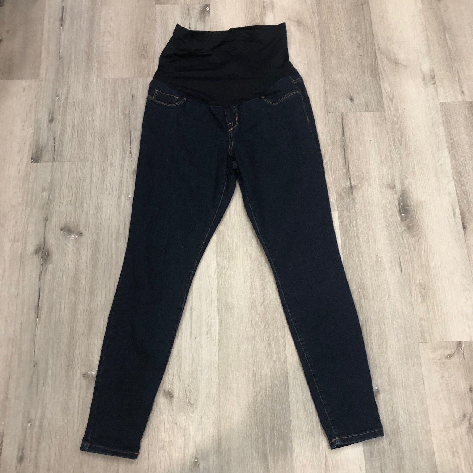 Liz Lange Maternity for Target Jeggings Women's M Dark Wash Stretch Full Pnanel