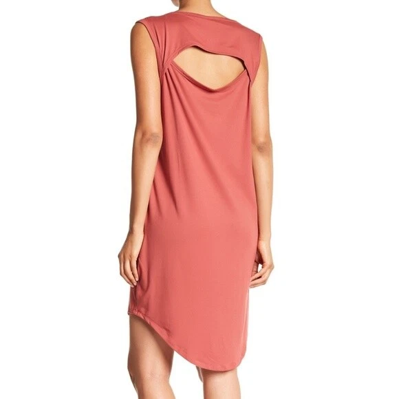 Vestido Bobeau Malva Tejido Espalda Corte Alto Bajo Margarita Talla M Foto 2 de 4