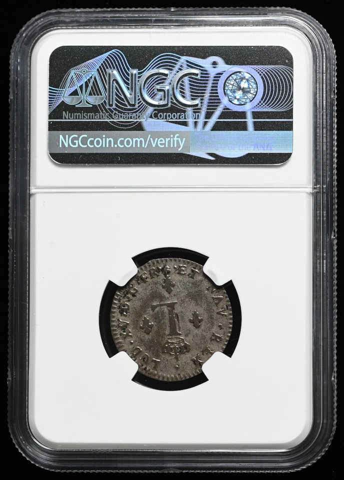 FRANCE, American Colonies. Billon Sous Marques, 1741-BB, Vlack-253 R7, NGC XF45 - Image 4 of 4