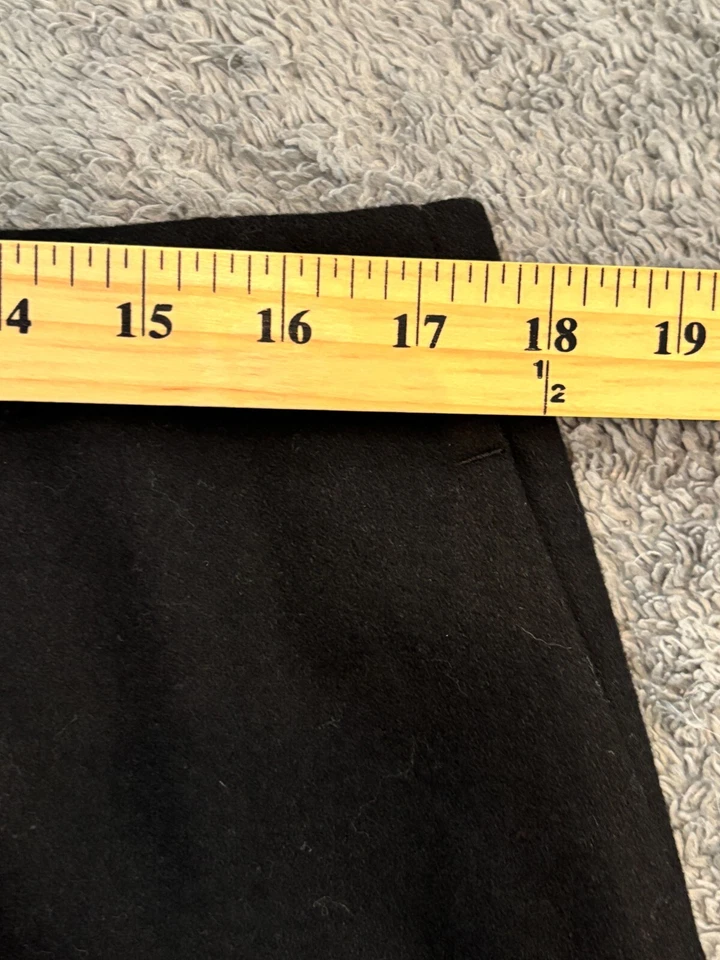 Falda Lord And Taylor Mujer 12 Negra Mezcla Lana Informal Trabajo Bolsillos Cremallera Frontal Foto 3 de 4