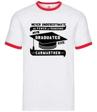 Carmarthen Graduate - Mens Ringer - Student Uni University Graduation Funny