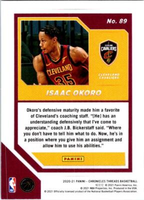 NBAカード　ISAAC OKORO Rookie Isaac Okoro Cleveland Cavaliers 2020-21 Panini Prizm NBA