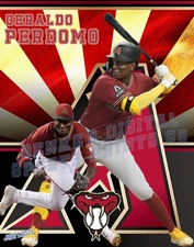 Arizona Diamondbacks Lithograph print of Geraldo Perdomo 2025 11 x 14