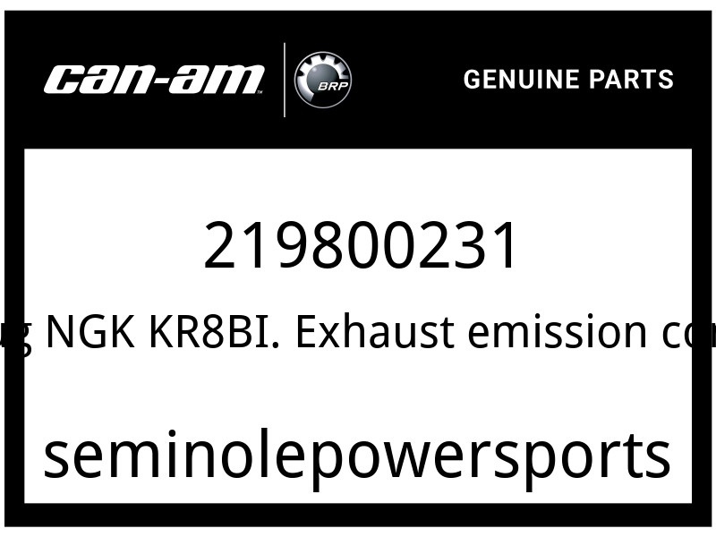 Can-Am OEM Part 219800231 Spark Plug, NGK KR8BI
