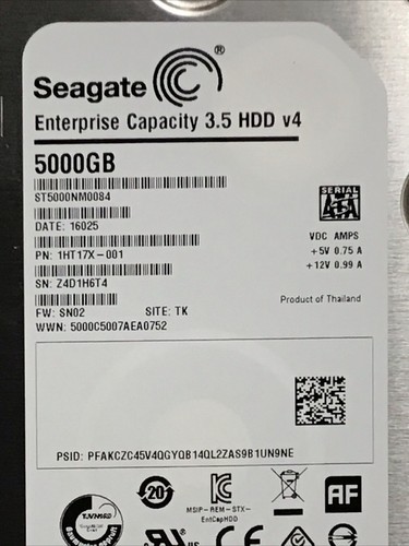 Seagate 5TB Internal Hard Drive ST5000NM0084 Enterprise Capacity 3.5 HDD 7200rpm - Picture 6 of 6