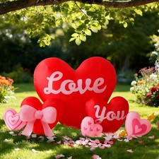 Valentines Day Inflatable Love Heart LED BlowUp LED Lighted Outdoor Decor NEW