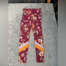 NWT Matilda Jane floral Burgundy leggings medium