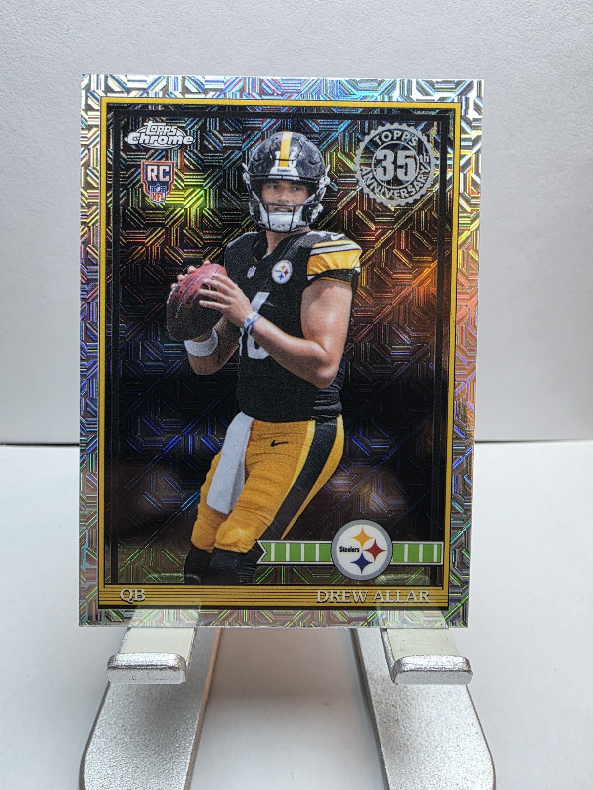 2026 Topps NFL Flagship Football #91TRC-4 Drew Allar Mojo Refractor Steelers RC