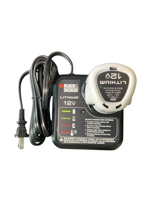 Black & Decker 12V Max Lithium-Ion Battery Charger (model LCS12), LB12 Battery