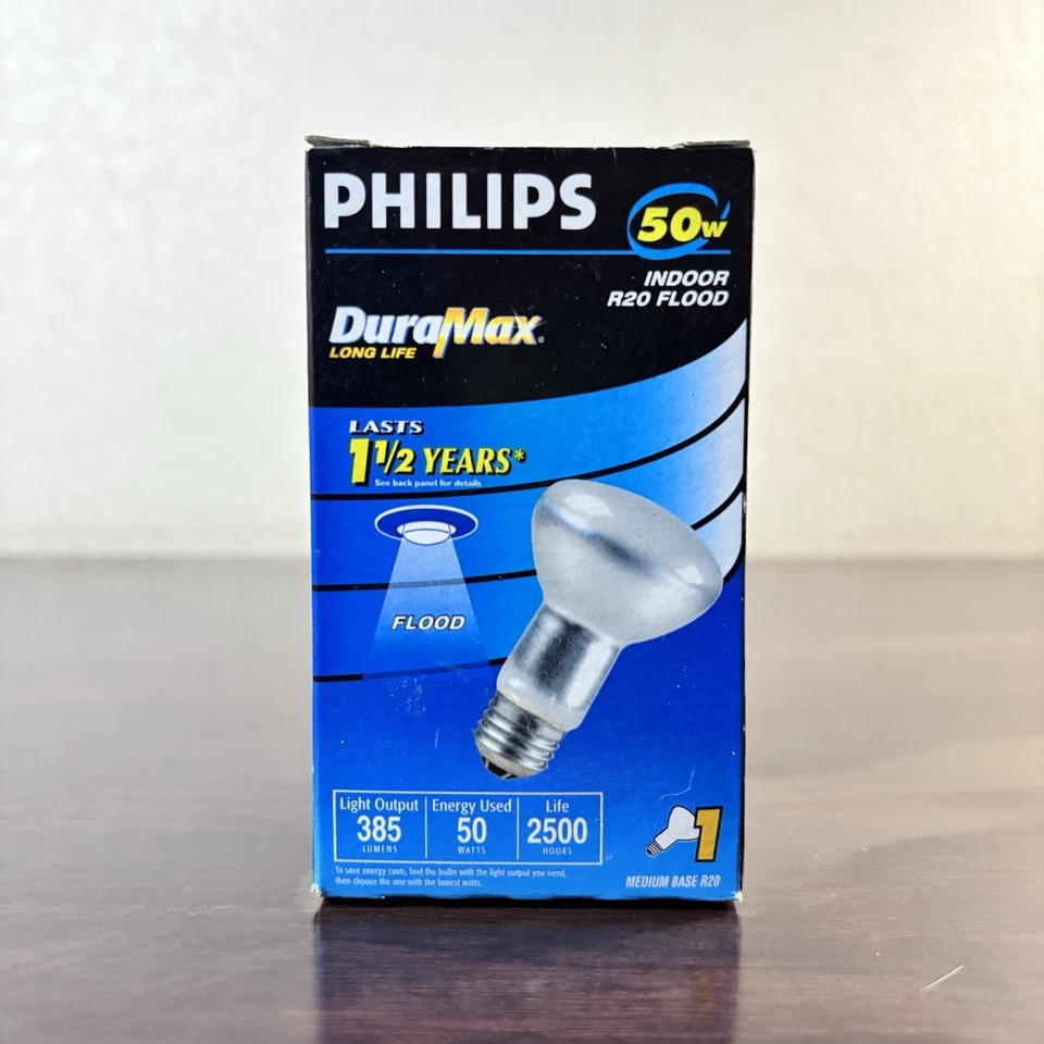 Philips Duramax Indoor Flood Lamp R20 50W 120V Bulb 385 Lumens 2500 Hours - Image 2 of 4