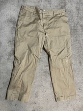 Van Heusen Classic Fit Beige Pants 40x30 Flat Front