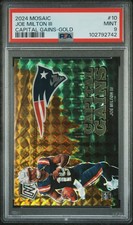 2024 PANINI MOSAIC CAPITAL GAINS GOLD #10 JOE MILTON III 5/10 PSA 9