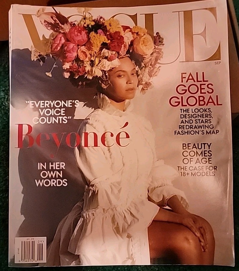 Vogue Magazine September 2018 Fashion Issue Beyonce Cover - USA
