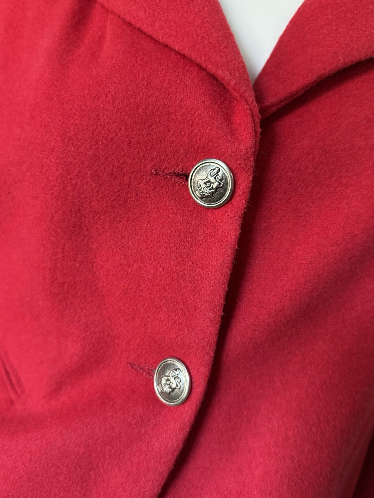 Cristina Red Collared Button Blazer Jacket Women’… - image 4