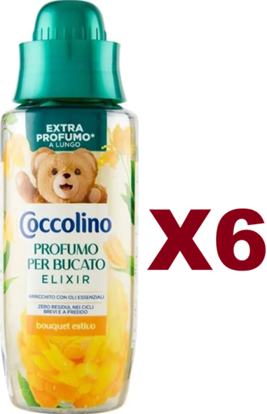 3 PZ COCCOLINO PROFUMO PER BUCATO ELIXIR FIORI DI TIARE' E FRUTTI ROSSI 342ML - Immagine 19
