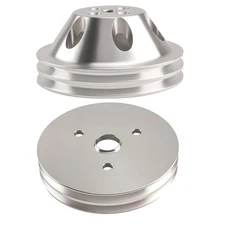 Double Groove Cooling Pulley for Chevy Small Block 283-350 Short Water Pump SWP